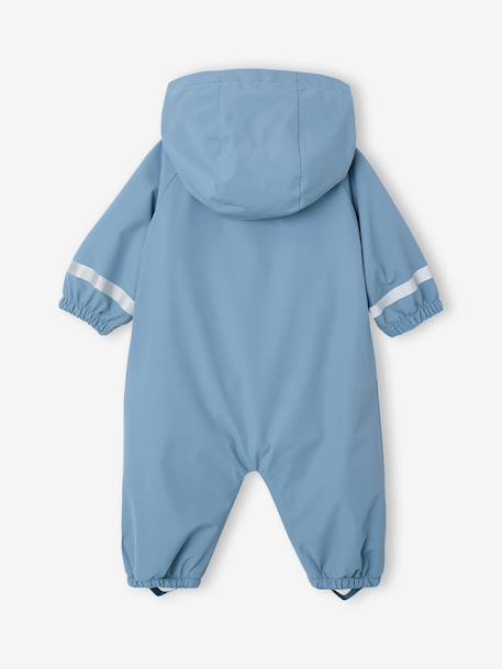 Hooded rain jumpsuit denim blue 