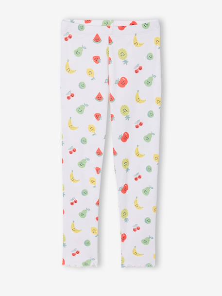Pack of 2 girls' long-sleeved pyjamas ecru 