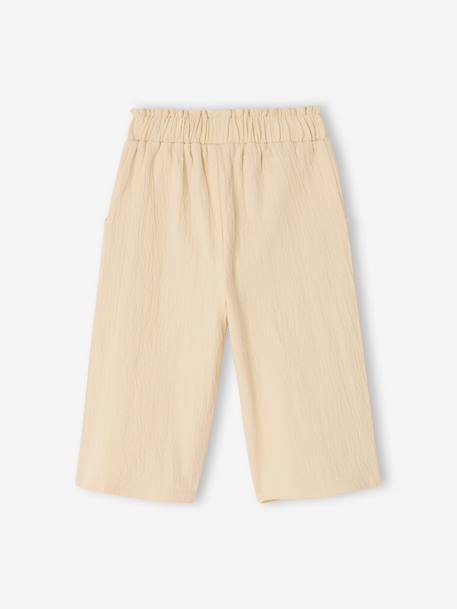 Crinkled Knit Trousers for Baby Girls ecru 