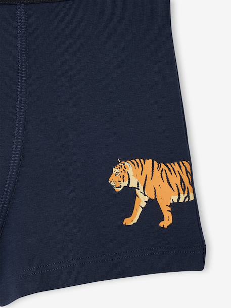 Pack of 5 jungle print boxers for boys English green 