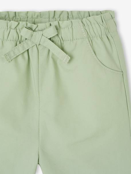 Wide cotton trousers pistachio 
