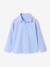 Long-Sleeved Cotton Shirt striped blue 