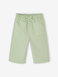 -Wide cotton trousers