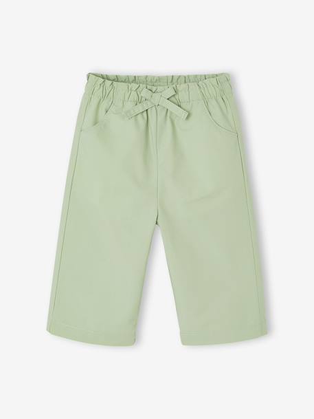 Wide cotton trousers pistachio 