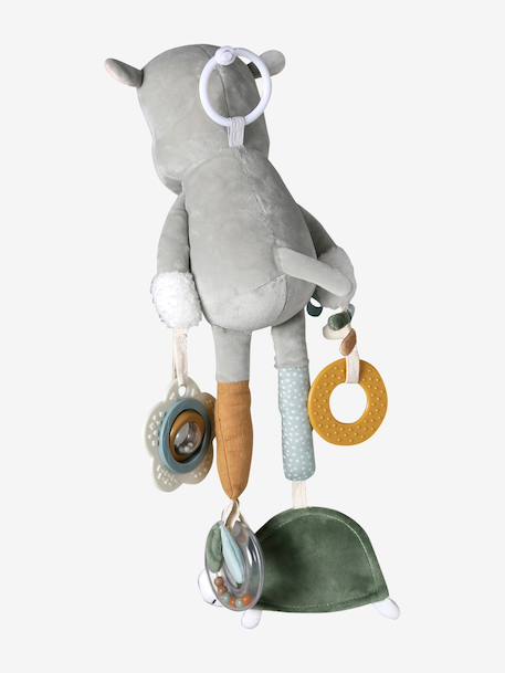 TANZANIE hanging activity soft toy grey 