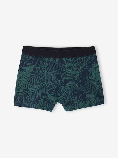 Pack of 5 jungle print boxers for boys English green 