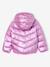 Lightweight hooded puffer jacket with a shimmer effect for girls pale pink+rose 