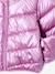 Lightweight hooded puffer jacket with a shimmer effect for girls pale pink+rose 
