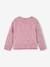 Girl's sherpa-lined quilted jacket anthracite+rose 