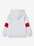 Hooded printed sweatshirt marl grey+marl white+slate blue 
