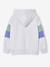 Hooded printed sweatshirt marl grey+marl white+slate blue 