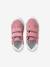 Hook-and-Loop Leather Trainers for Girls, Designed for Autonomy bordeaux red+gold+rose 