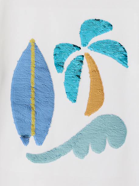 Basics T-Shirt with Reversible Sequins for Boys aqua green+ecru+night blue+ocean blue+white 