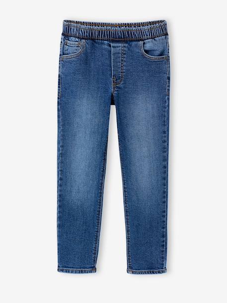 Pack of 2 Slim Leg Jeans with Elasticated, Adjustable Waist denim grey+double stone+stone 
