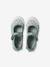 Girls' synthetic mary janes with touch 'n' close fastening printed green 