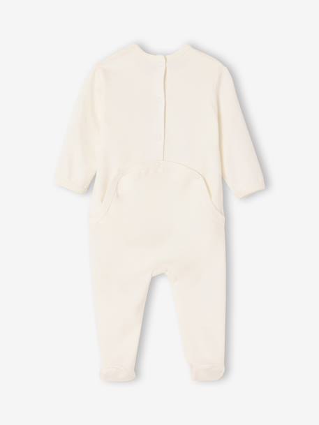 Pack of 3 Organic Cotton Sleepsuits for Babies beige+ecru+sage green 