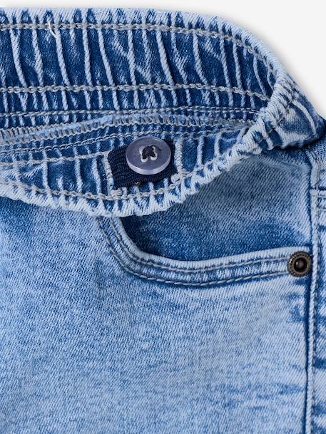Pack of 2 Slim Leg Jeans with Elasticated, Adjustable Waist denim grey+double stone+stone 