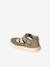 Leather Sandals with Hook-&-Loop Fastening for Babies, Designed for First Steps khaki+navy blue 