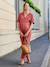 Cotton muslin nursing jumpsuit terracotta 