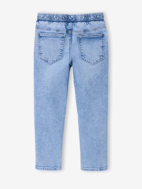 Pack of 2 Slim Leg Jeans with Elasticated, Adjustable Waist denim grey+double stone+stone 