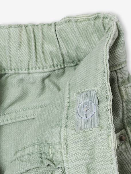 Wide-leg trousers in girls' colours green+grey blue+grey green+plum+rose 
