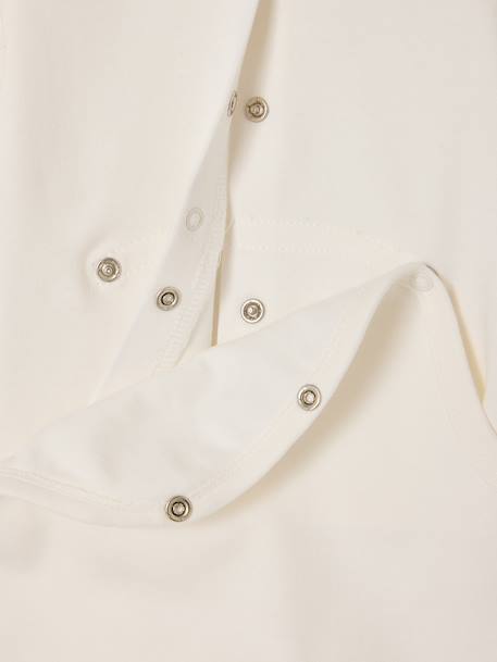 Pack of 3 Organic Cotton Sleepsuits for Babies beige+ecru+sage green 
