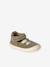 Leather Sandals with Hook-&-Loop Fastening for Babies, Designed for First Steps khaki+navy blue 