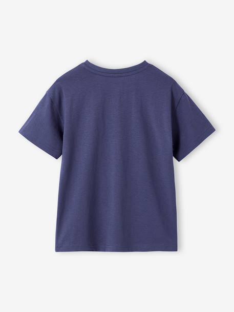 T-Shirt with Animal Motif for Boys orange+slate blue 