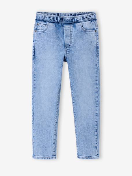 Pack of 2 Slim Leg Jeans with Elasticated, Adjustable Waist denim grey+double stone+stone 