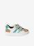 Leather Trainers with Hook-and-Loop Fasteners for Boys, Designed for Autonomy denim blue+navy blue+set blue+set green 