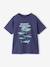 T-Shirt with Animal Motif for Boys orange+slate blue 