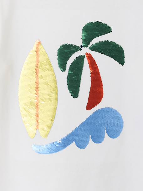 Basics T-Shirt with Reversible Sequins for Boys aqua green+ecru+night blue+ocean blue+white 