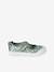 Girls' synthetic mary janes with touch 'n' close fastening printed green 