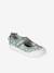 Girls' synthetic mary janes with touch 'n' close fastening printed green 
