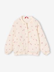 Girls-Girls' quilted bomber jacket in cotton gauze 