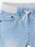 Straight Cut Denim-Effect Fleece Trousers, for Boys BLACK DARK SOLID+bleached denim+BLUE MEDIUM TWO COLOR/MULTICOL+BLUE MEDIUM WASCHED+double stone+Grey Denim 
