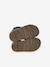 Leather Sandals with Hook-&-Loop Fastenings, for Babies denim blue+sandy beige 