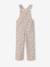Girl's dungaree with floral print ecru 