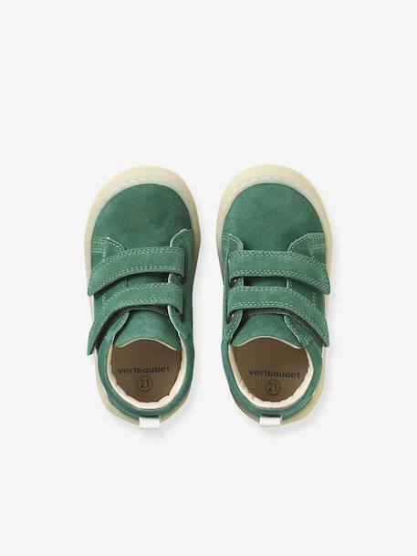 Pair of Soft Leather Boots for Babies, Designed for First Steps beige+blue+brown+electric blue+green+ocean blue+ochre+sage green+set beige+set brown+set green 