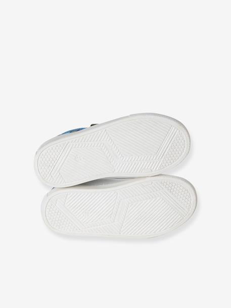 Hook-&-Loop Leather Trainers ecru+set blue+set white 