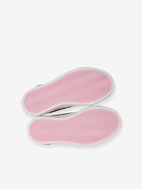 Printed Canvas Trainers with Hook-and-Loop Straps for Children, Designed for Autonomy printed beige+printed pink 