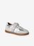 Girls' low-cut leather trainers silver 