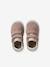 Leather baby trainers with hook and loop fasteners pale pink 