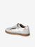 Girls' low-cut leather trainers silver 