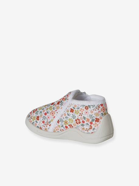 Canvas Slippers with Zip, for Babies pale pink+printed beige+printed pink+printed white 