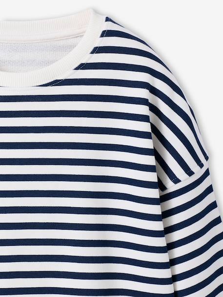 Oversized sweatshirt brown+navy blue+vanilla 