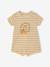 Baby jersey playsuit ecru+peacock blue 