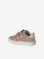 Leather baby trainers with hook and loop fasteners pale pink 