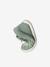 Soft leather baby slippers with zip brown+sage green 