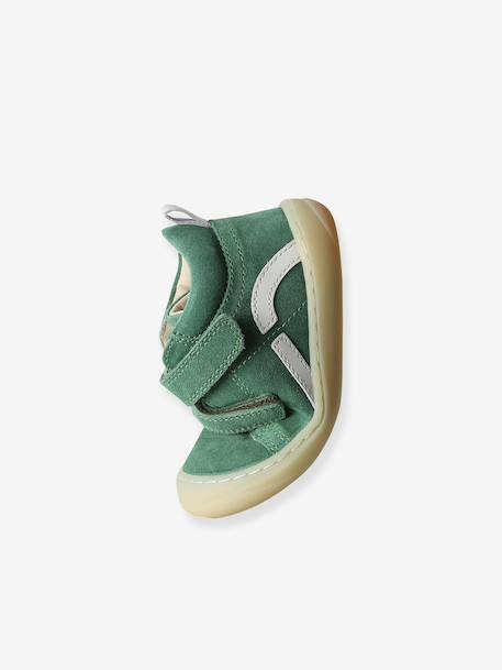 Pair of Soft Leather Boots for Babies, Designed for First Steps beige+blue+brown+electric blue+green+ocean blue+ochre+sage green+set beige+set brown+set green 